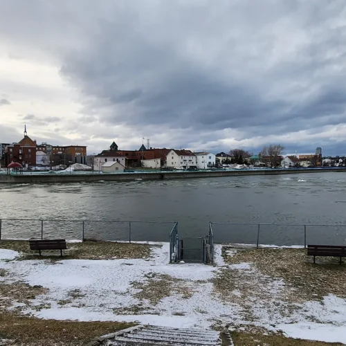 Centre-ville de Matane en hiver