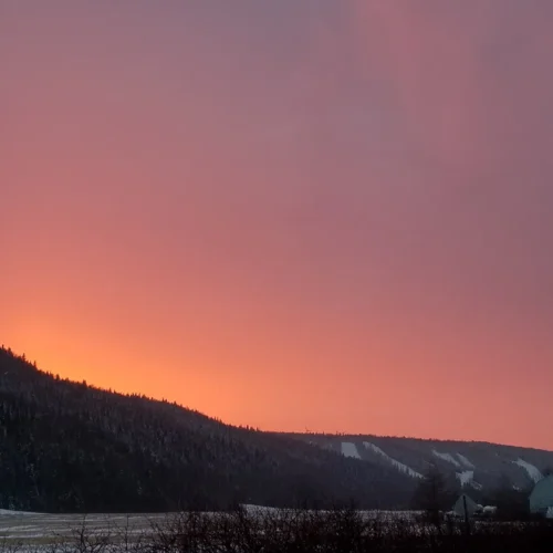 Coucher de soleil sur le Mont Castor