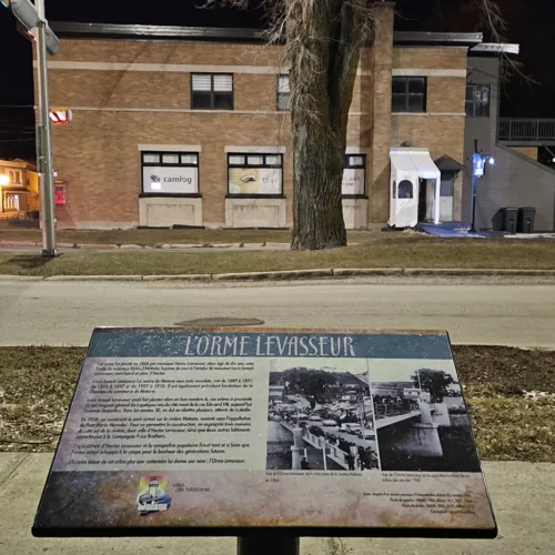 Panneau historique de l’Orme Levasseur
