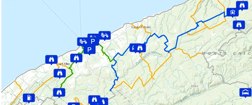 Accès au sentier de quad et de motoneige